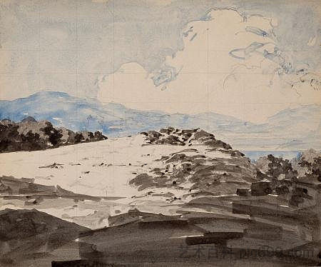 绵羊牧场,康沃尔,新罕布什尔州 Sheep Pasture, Cornish, New Hampshire (1936),马科斯菲尔德·帕里斯