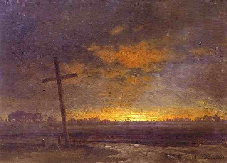 带十字架的风景。立陶宛 Landscape with a Cross. Lithuania，马克西姆沃罗比耶夫