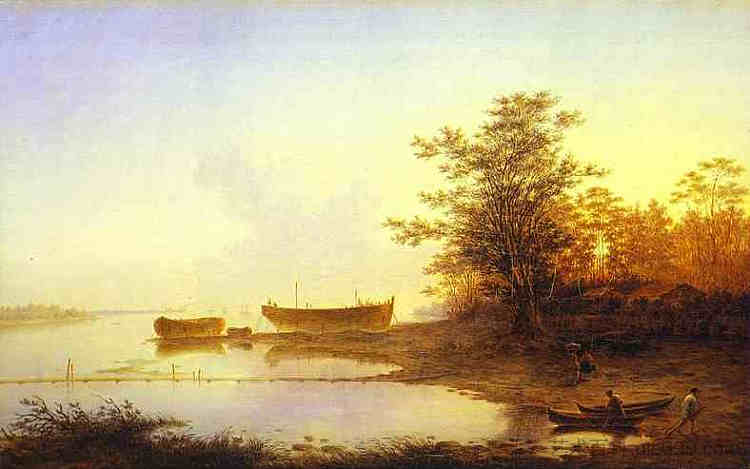 日出。在圣彼得堡郊区 Sunrise. In the Suburbs of St. Petersburg (1832)，马克西姆沃罗比耶夫