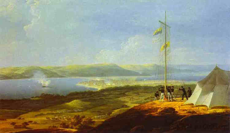 瓦尔纳附近军事电报的景色 View of the Military Telegraph near Varna (1829)，马克西姆沃罗比耶夫