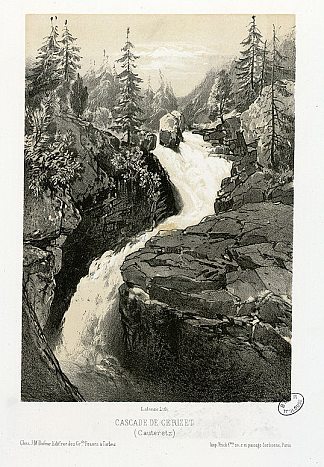 塞里泽瀑布（科特雷茨（即科特雷特）） Cascade de Cérizet (Cauteretz (i.e. Cauterets))，马克西姆拉兰