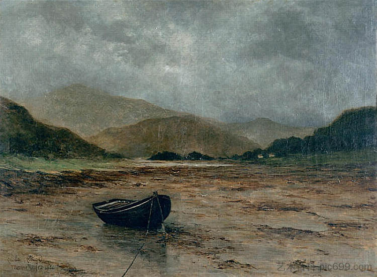 搁浅的船 Beached boat (1882; France  )，马克西姆·莫弗拉