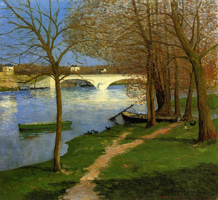 卢瓦尔河上的大桥 Bridge over the Loire (1892; France  )，马克西姆·莫弗拉