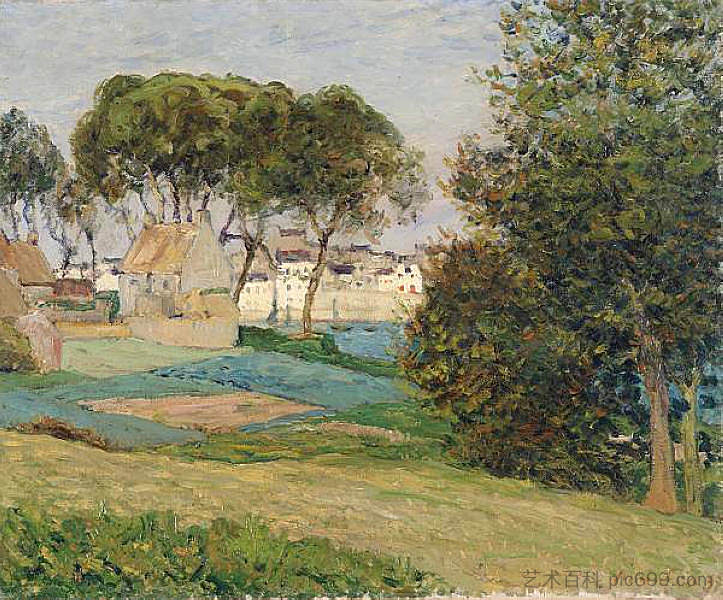 杜瓦内斯，十月风景 Douarnenez, October landscape (1896; France  )，马克西姆·莫弗拉