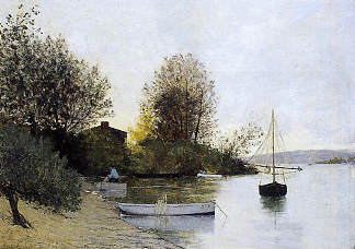 卢瓦尔河畔的渔民 Fishermen on the Banks of the Loire (1889; France                     )，马克西姆·莫弗拉