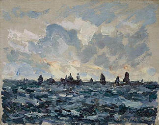钓鱼沙丁鱼船 Fishing sardine boat (1909; France                     )，马克西姆·莫弗拉