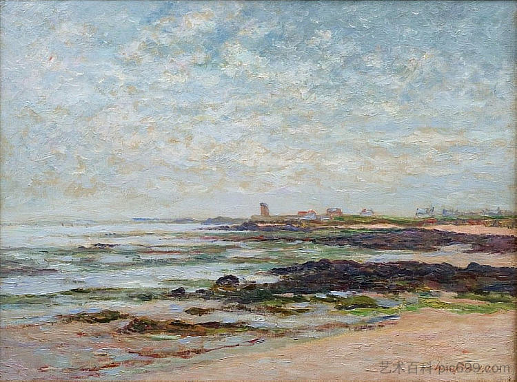 退潮，基伯龙湾 Low Tide, Baie de Quiberon (1910; France  )，马克西姆·莫弗拉