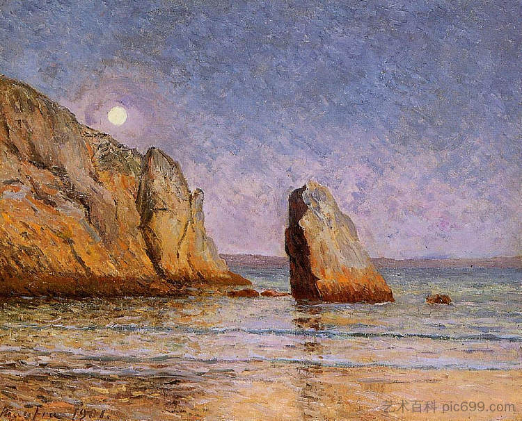 月出 Moonrise (1901; France  )，马克西姆·莫弗拉
