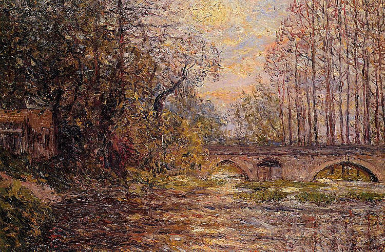 卢瓦尔河上的日落 Sunset on the Loire (1907; France ),马克西姆·莫弗拉