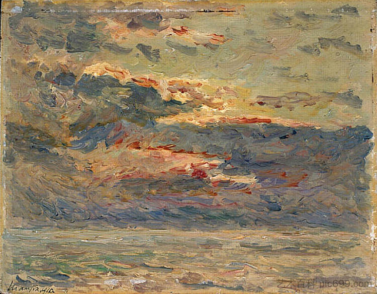 海上日落 Sunset on the Sea (1910; France  )，马克西姆·莫弗拉