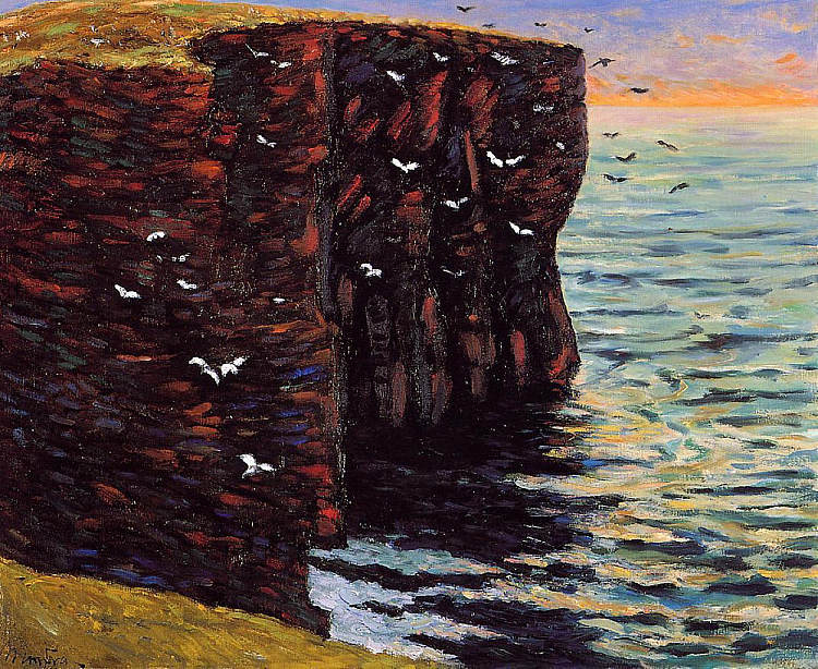 瑟索的黑崖 The Black Cliffs at Thurso (1895; France  )，马克西姆·莫弗拉