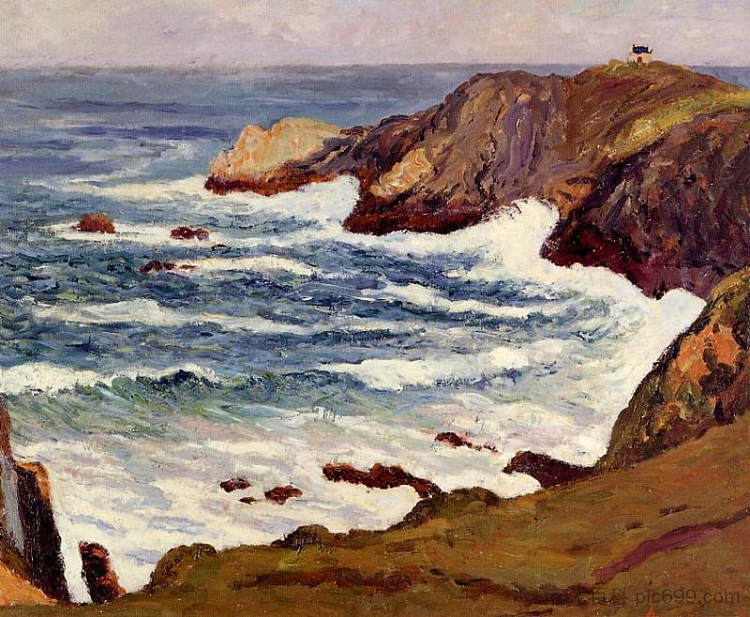 苏松角的海湾 The Cove at Cape Suzon (1898; France  )，马克西姆·莫弗拉