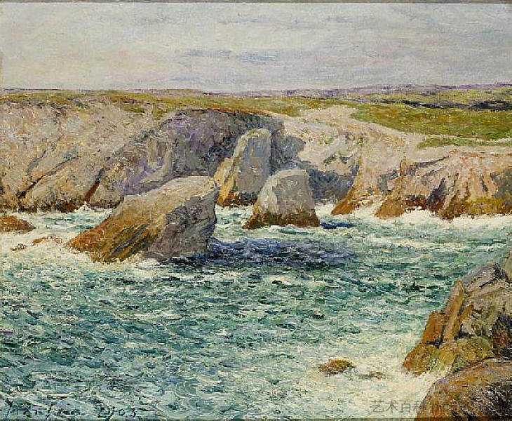 基贝罗河岸 The creek shore of Quibero (1903; France  )，马克西姆·莫弗拉