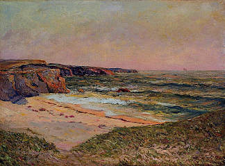 基伯龙岛附近的勃朗港沙丘 The Dunes of Port Blanc near Ile de Quiberon (1908; France                     )，马克西姆·莫弗拉