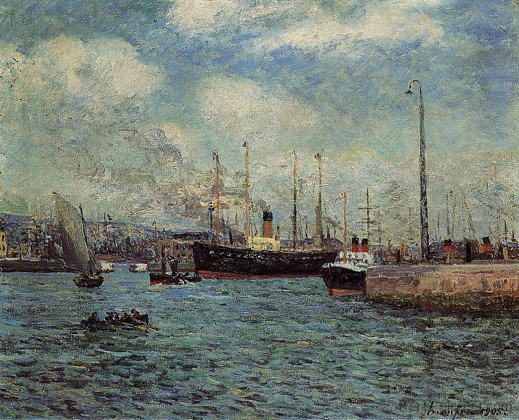 阿弗尔港 The Port of Havre (1905; France  )，马克西姆·莫弗拉