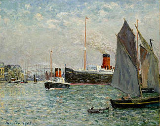 跨大西洋离开港口 The Transatlantic leaving Port (1905; France                     )，马克西姆·莫弗拉