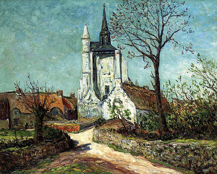 圣阿沃伊村和教堂（莫尔比昂） The Village and Chapel of Sainte-Avoye (Morbihan) (1908; France  )，马克西姆·莫弗拉