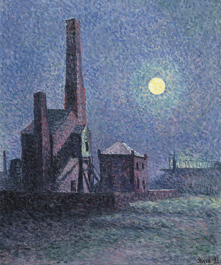 月光下的工厂 Factory in the Moonlight (1898),马克西米连·卢斯