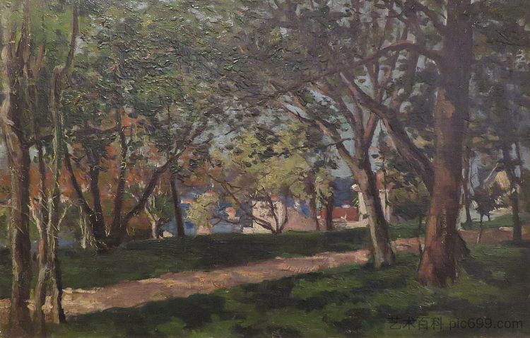 圣克劳德附近的公园 The park near Saint-Cloud (1882)，马克西米连·卢斯