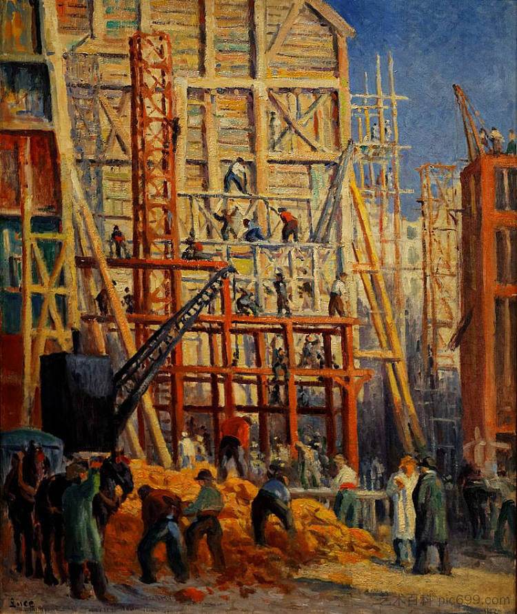 施工现场 Le chantier (1911)，马克西米连·卢斯