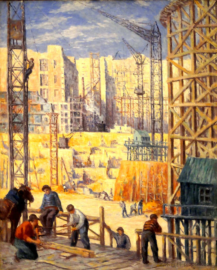 建筑码头德帕西 Construction Quai De Passy (1907)，马克西米连·卢斯