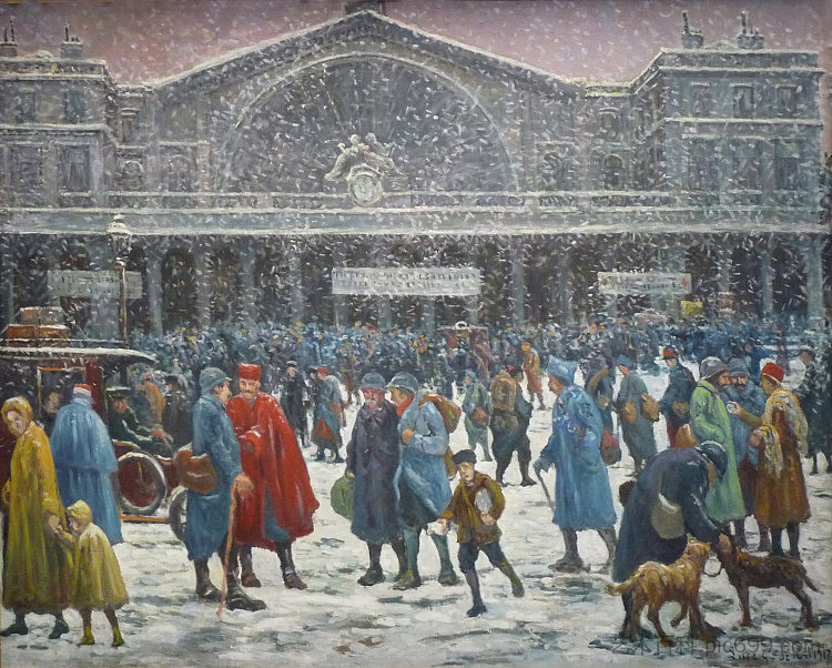 雪下的东站 The Eastern Station Under The Snow (1917)，马克西米连·卢斯