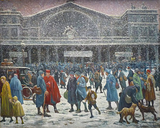 雪下的东站 The Eastern Station Under The Snow (1917)，马克西米连·卢斯