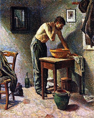 男士洗涤 Man Washing (1887)，马克西米连·卢斯