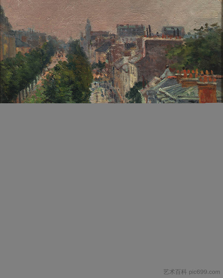 巴黎街景 Street Scene in Paris (1896)，马克西米连·卢斯