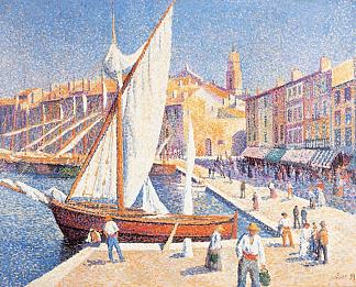 圣特罗佩港 Le Port de Saint-Tropez (1893)，马克西米连·卢斯