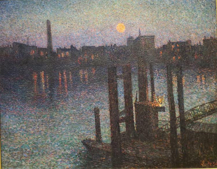 伦敦港，夜晚 Port of London, Night (1894)，马克西米连·卢斯