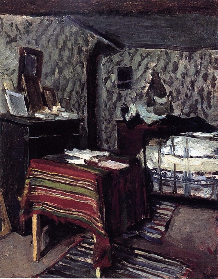 艺术家的房间，拉文街 The Artist's Room, Rue Lavin (1878)，马克西米连·卢斯