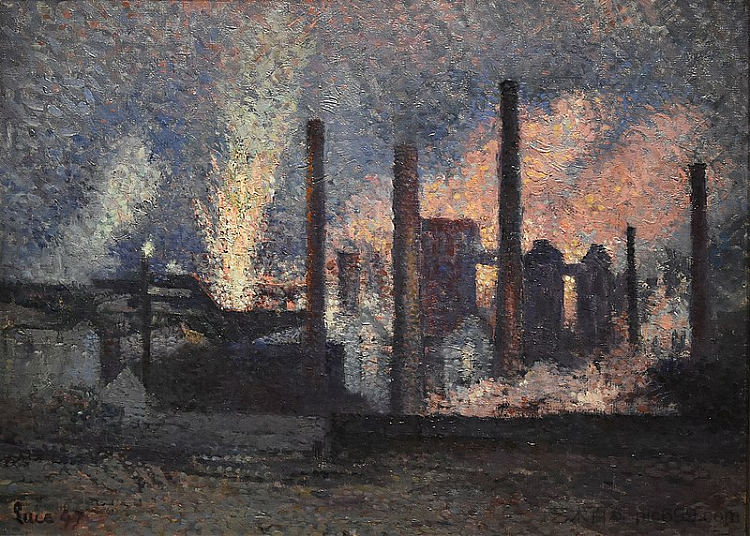 沙勒罗瓦附近的工厂 Usines près de Charleroi (1897; Paris,France  )，马克西米连·卢斯