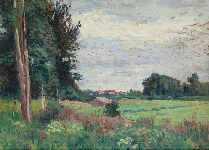 梅雷维尔的景色 View Of Méréville，马克西米连·卢斯