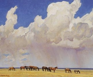 草原淋浴 Prairie Shower (1927)，梅纳德·迪克森