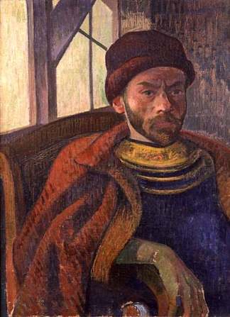 穿着布列塔尼服装的自画像 Self-portrait in Breton Costume (1889)，梅杰尔·艾萨克·德哈恩