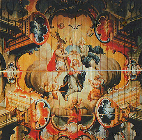 圣三位一体的圣母加冕礼(局部) A Coroação da Virgem pela Santíssima Trindade (detail) (1811),马努尔·达·科斯塔·阿塔德