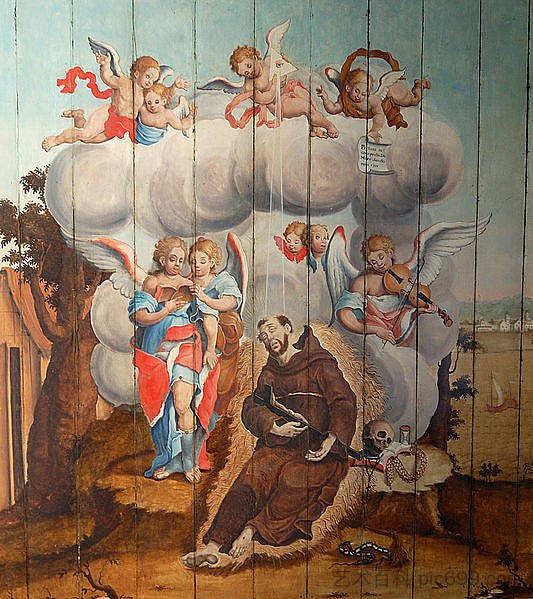 旧金山的痛苦和死亡 Agonia e Morte de São Francisco (c.1800),马努尔·达·科斯塔·阿塔德