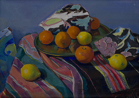 古亚美尼亚陶器的静物 Still life with old Armenian pottery (1957),Mher Abeghian