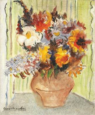 花瓶与鲜花 Vase with Flowers，米凯拉·埃莱乌泰里亚德