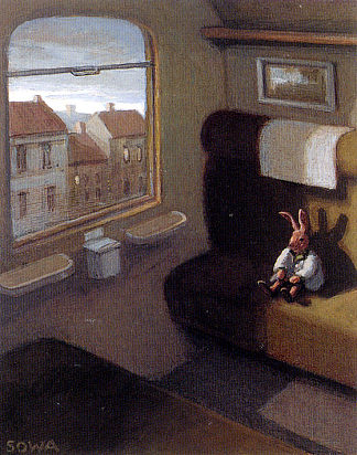火车上的兔子（局部） Rabbit on a Train (detail)，迈克尔索瓦
