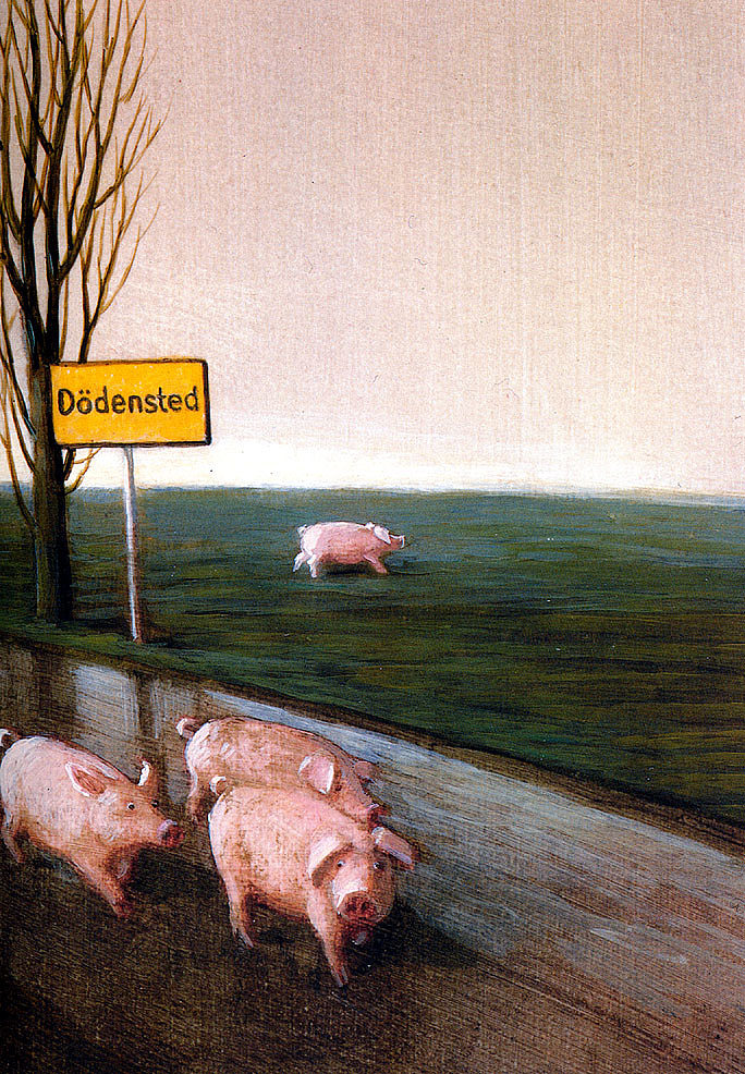 我们不想在道登斯特德养猪（详细） We Want No Pigs in Dodensted (detail)，迈克尔索瓦