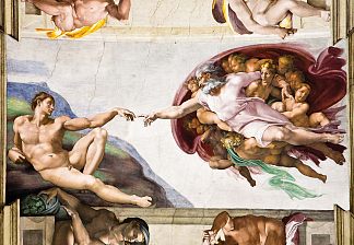 亚当的创造 The Creation of Adam (1508 – 1512)，米开朗基罗