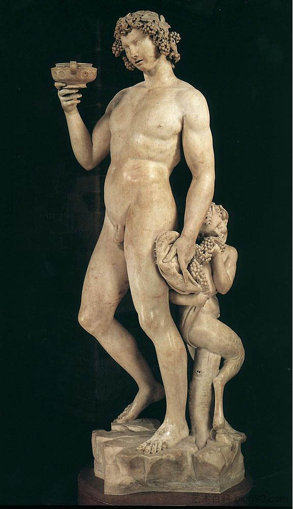 酒 Bacchus (1497; Rome,Italy  )，米开朗基罗