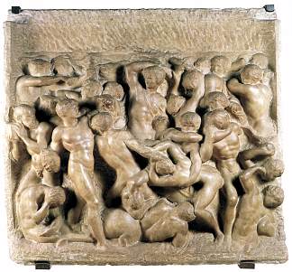 拉皮斯和半人马之战 Battle of the Lapiths and Centaurs (1510; Rome,Italy                     )，米开朗基罗