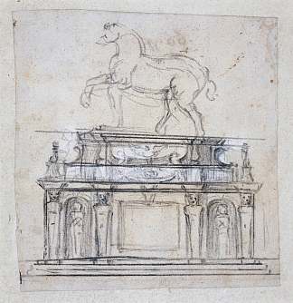 法国亨利二世雕像设计 Design for a statue of Henry II of France (c.1559; Rome,Italy                     )，米开朗基罗