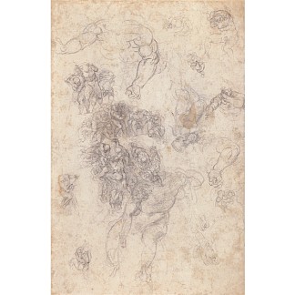 《最后的审判》研究 Studies for “The Last Judgement” (c.1534; Rome,Italy                     )，米开朗基罗