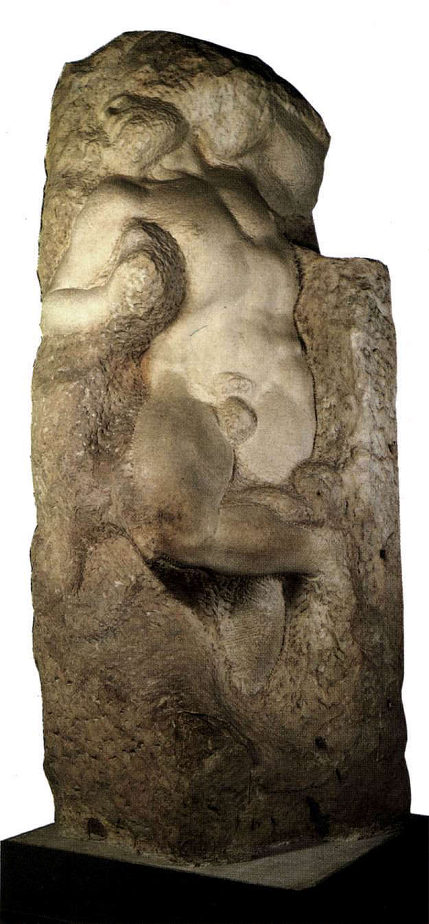 觉醒的奴隶 The Awakening Slave (1536; Rome,Italy  )，米开朗基罗