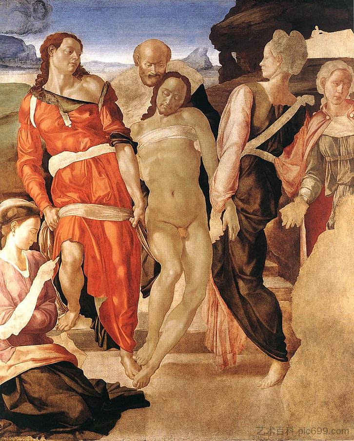 埋葬 The Entombment (c.1501; Florence,Italy  )，米开朗基罗