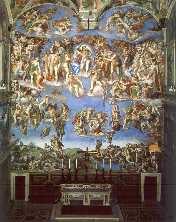 最后的审判 The Last Judgement (1537 - 1541)，米开朗基罗